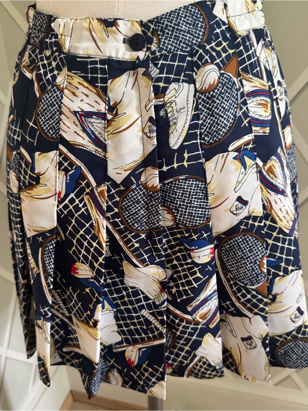 Ladies Navy and Cream Printed Tennis Skirt Tail brand